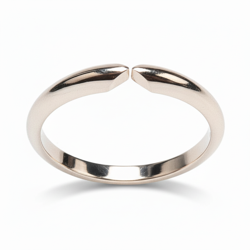 14KY, 14KW, 18KY, 18KW und halbrunde Ringschäfte aus Platin mit Kerbe für 6-Krappen-Fassungen