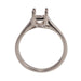 18KW, Platinum Square Solitaire Criss-Cross Ring Mountings-4.5 x 4.5mm Center Stone - Otto Frei