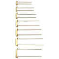 Assemblages de broche double en or avec tiges d’épingle en or blanc au palladium - 18K Jaune/Blanc / 8mm