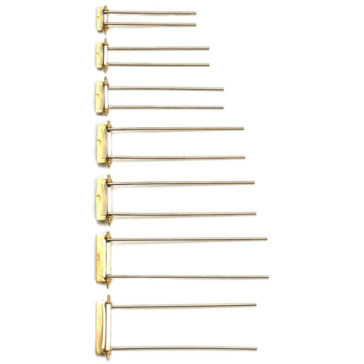 18KY Double Broach Assemblies with 18KW Palladium Pin Stems - Otto Frei