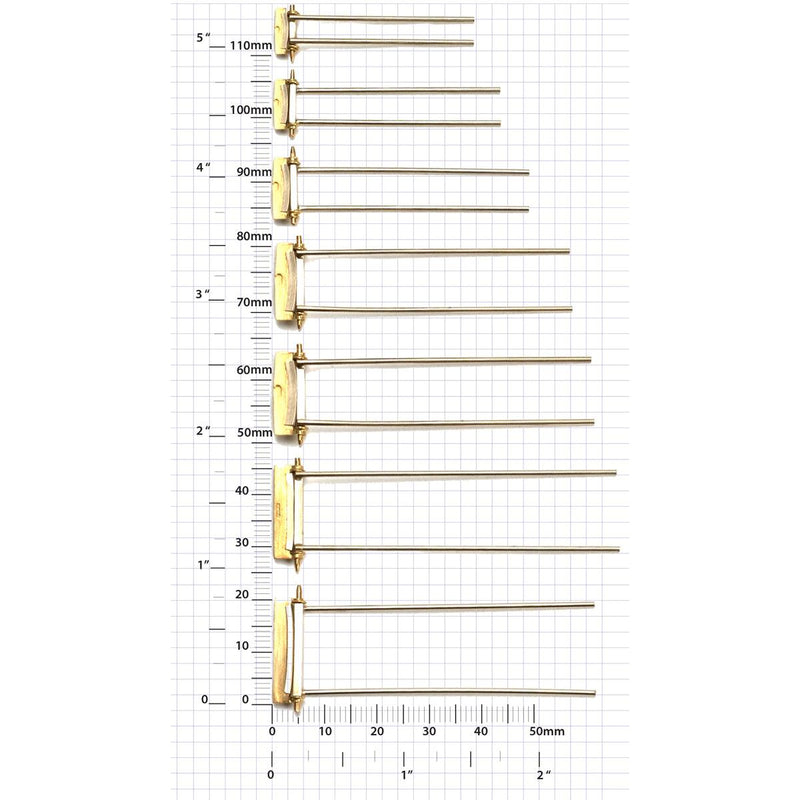 18KY Double Broach Assemblies with 18KW Palladium Pin Stems - Otto Frei