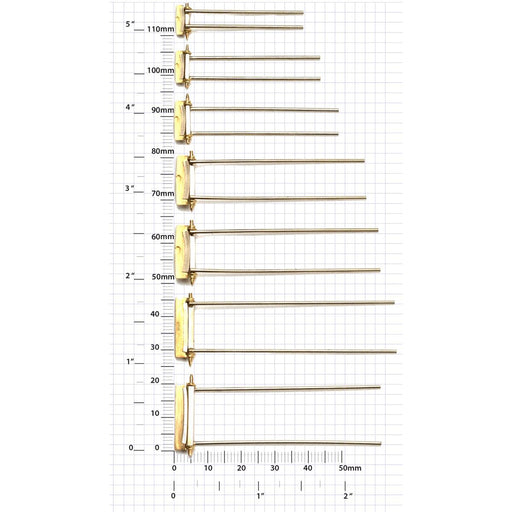 18KY Double Broach Assemblies with 18KW Palladium Pin Stems - Otto Frei