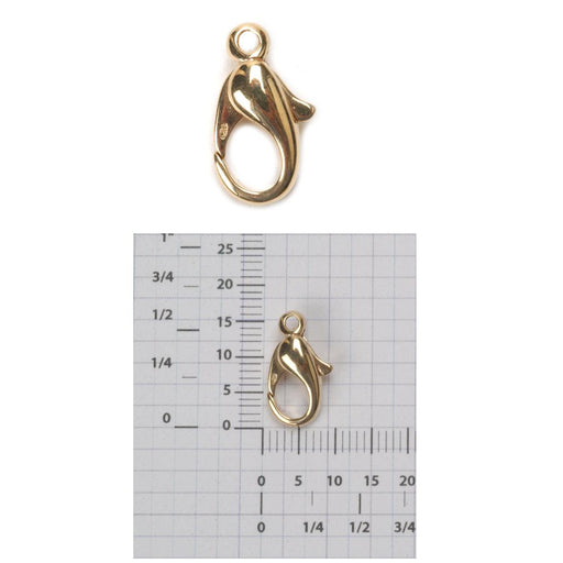 18KY Oval 16.5mm x 8 mm Lobster Claw - Otto Frei