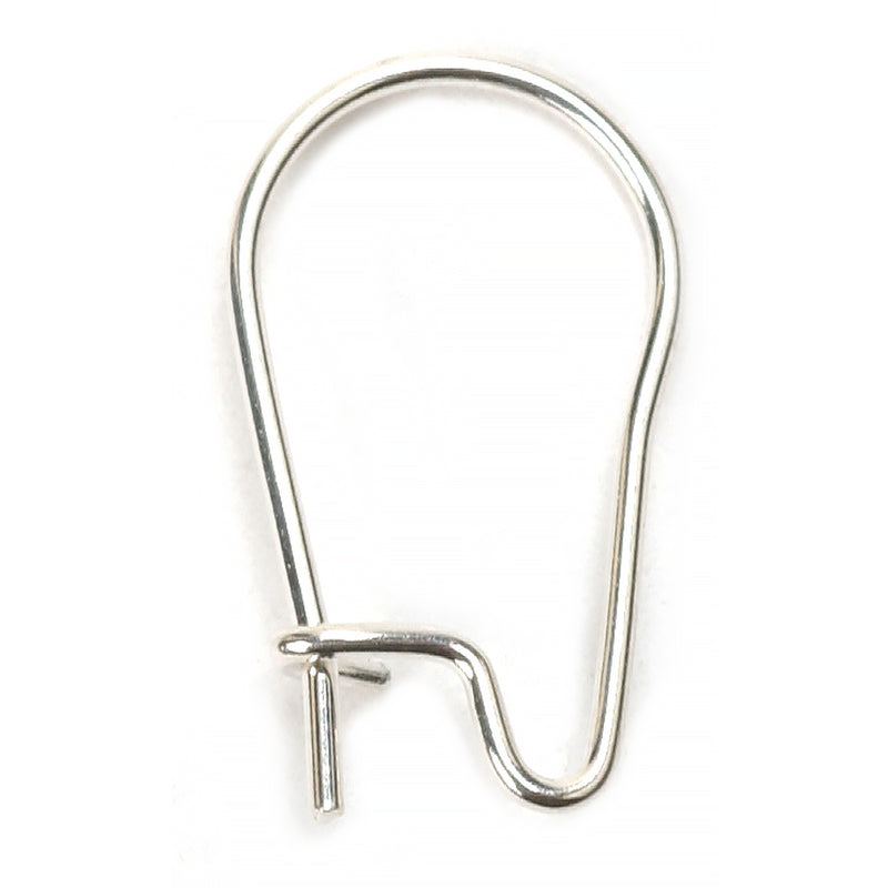 Sterling Silver Kidney Wires - 0.51mm Diameter - Packs of 12