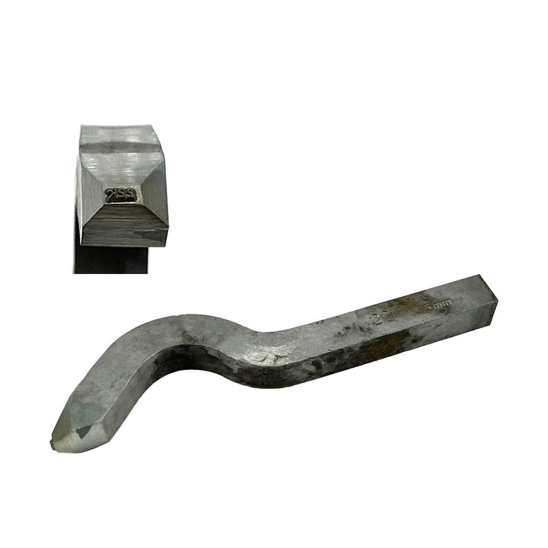 22K Bent Square Shank Hallmark Stamp-1/32" (0.75mm) Impression Height - Otto Frei