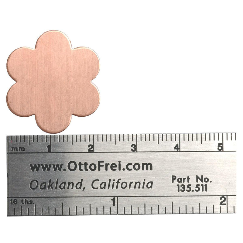 24 Gauge 6 Petal Flower 7/8'' Pack of 6 - Otto Frei