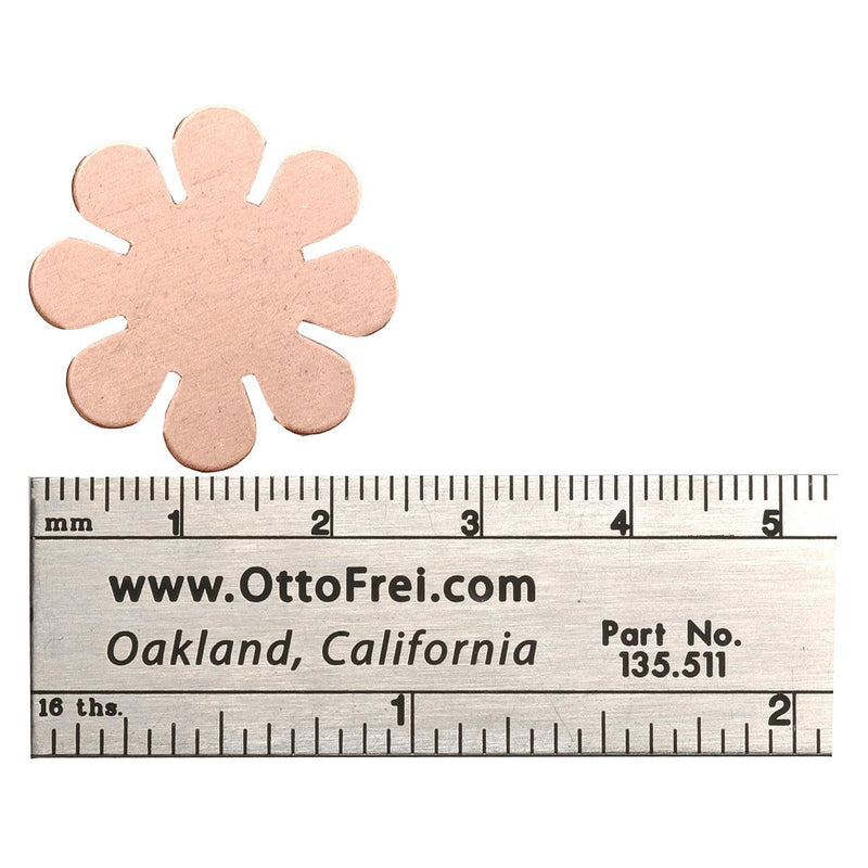 24 Gauge 8 Petal Flower 15/16" Pack of 6 - Otto Frei