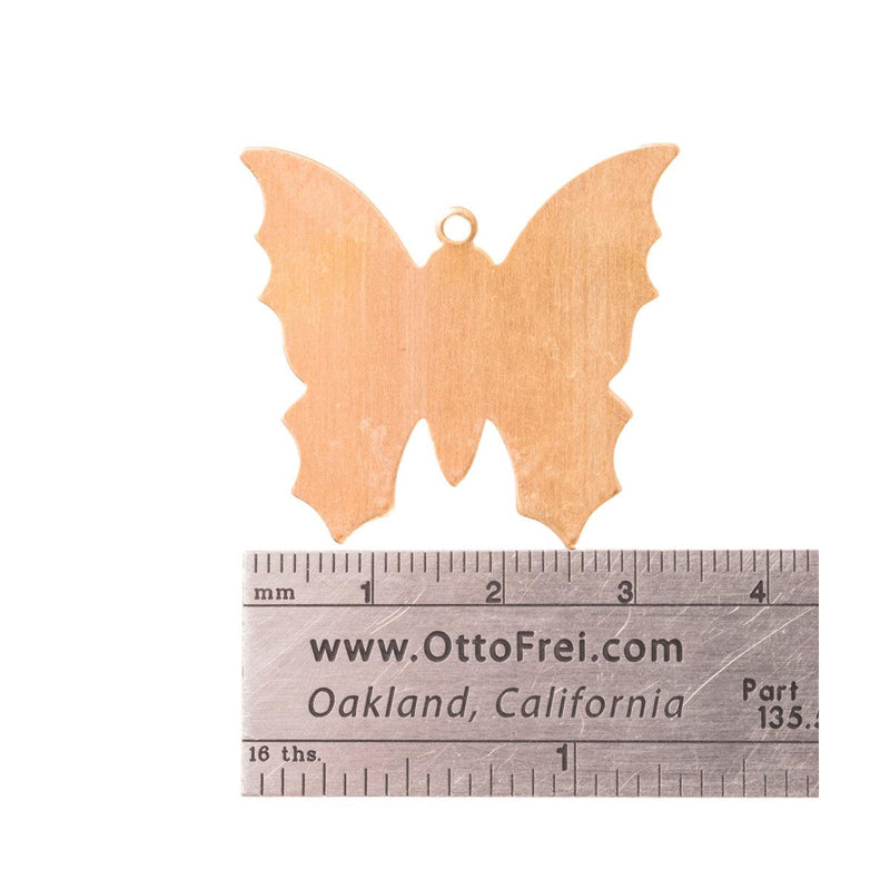 24 Gauge Butterfly With Ring 1-3/8" x 1-1/4'' Pack of 6 - Otto Frei