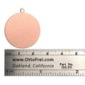 24 Gauge Circle With Ring 1" Diameter Pack of 6 - Copper