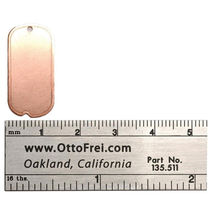 24 Gauge Dog Tag With Hole 1" x 1/2'' Pack of 6 - Otto Frei