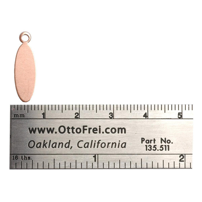 24 Gauge Oval With Ring 1-1/8" x 5/8" Pack of 6 - Otto Frei