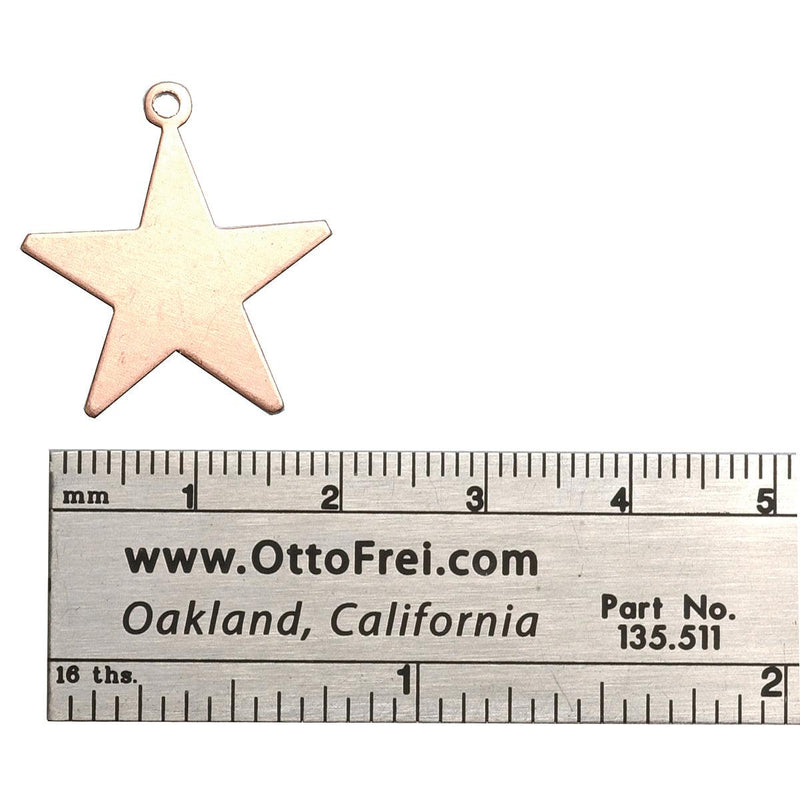 24 Gauge Star With Ring 1'' Pack of 6 - Otto Frei