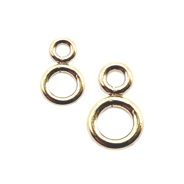 Yellow Gold Filled Attach Rings - Packs of 12