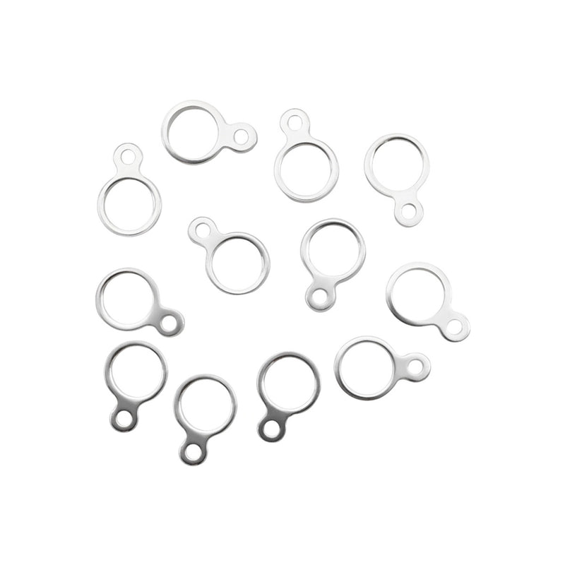 Sterling Silver Large Attach Rings - Pack of 12