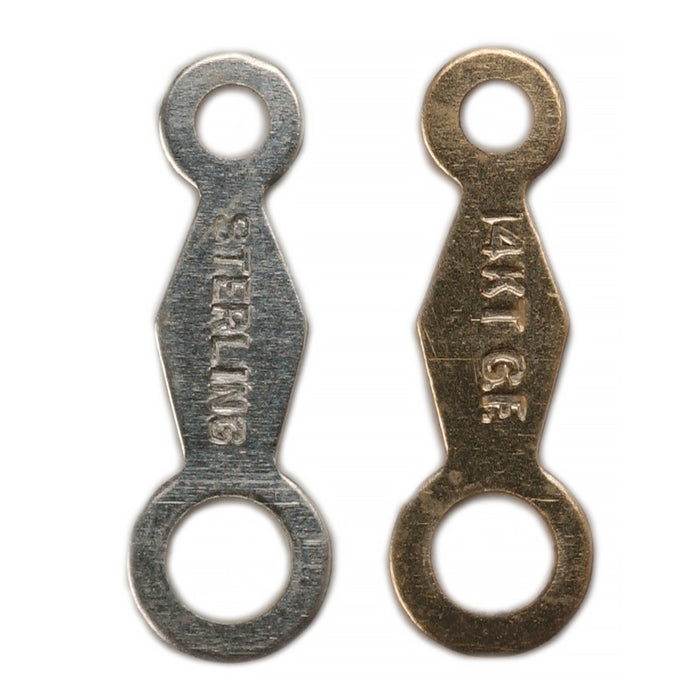 STERLING & 14KT G.F. Chain Tags-Packs of 12