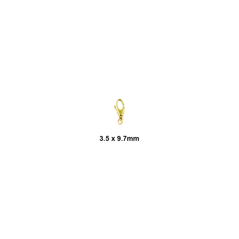 14K Yellow Oval Swivel Lobster Clasps with Ring