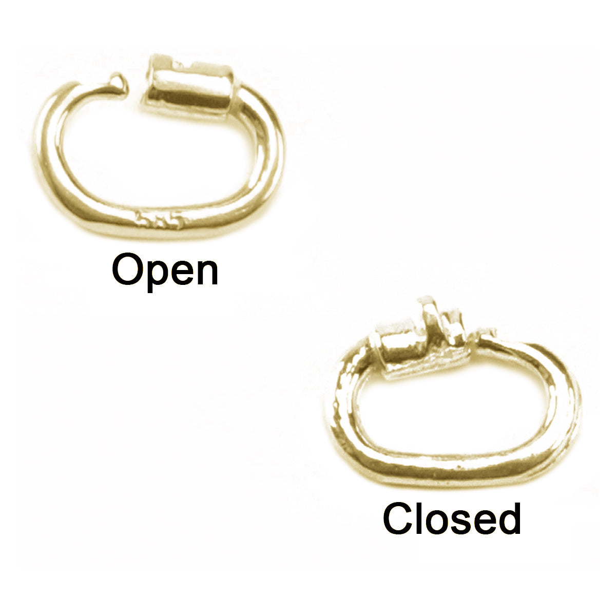 Gold Self-Closing Link Lock Jump Ring 5mm | 14K Yellow Gold — Otto