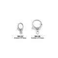 Chiusure a moschettone ovali massicce in argento sterling - 9.0mm x 17.0mm