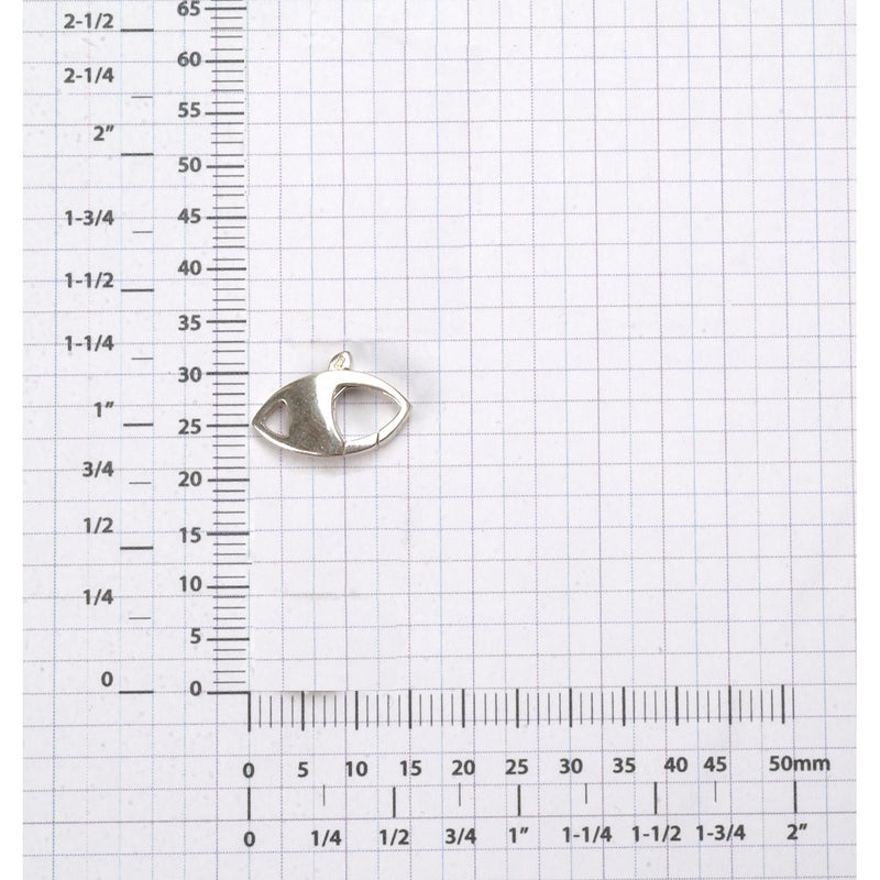 Sterling Silver Football Shape Lobster Claws