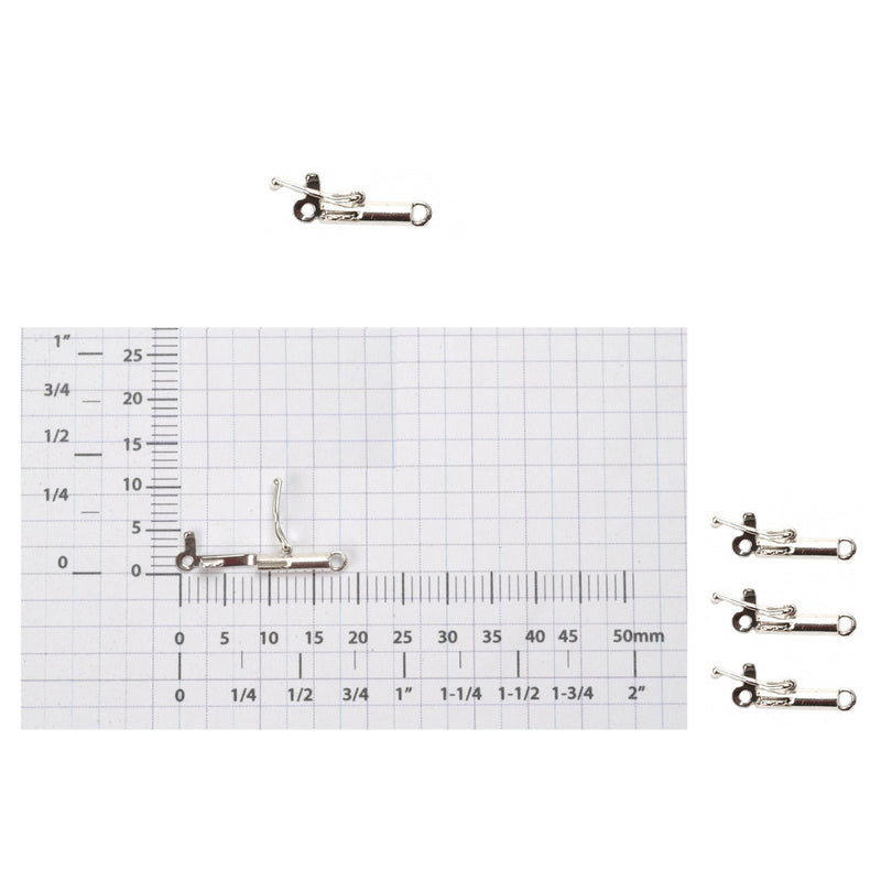 Sterling Silver Barrel Clasps - Pack of 3