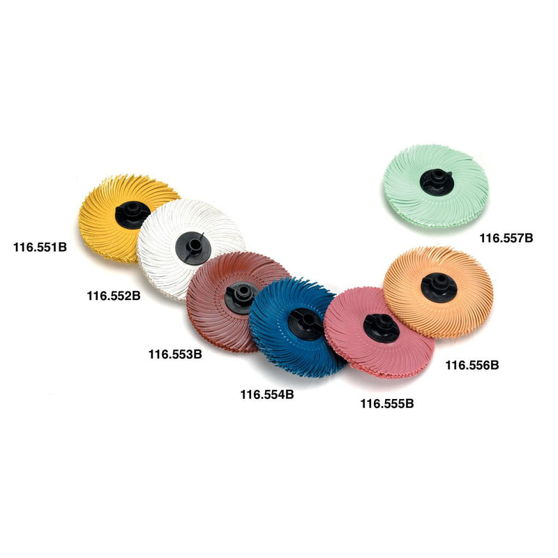 3M 3" Radial Bristle Disc 6 Ply Brush - 220 Grit Red - Otto Frei