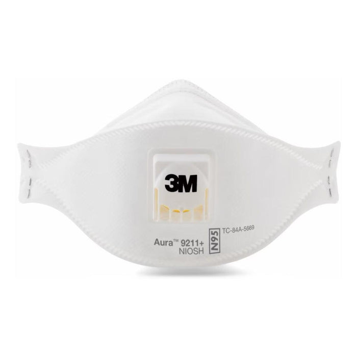 3M 9211+ Dust & Mist Respirator N95-With Cool-Flow Valve-Box Of 10 - Otto Frei
