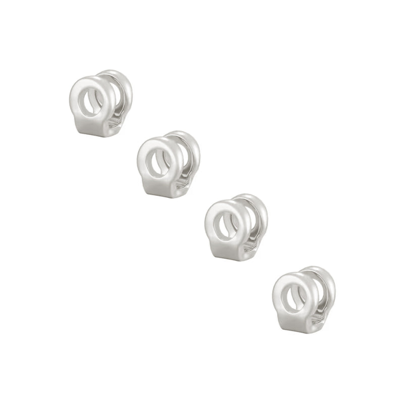 White Plated Cuff Link Torpedo Joint Only - Packs of 4