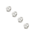 Articulations seules de boutons de manchette en forme de torpille plaquées blanc | Paquets de 4 - Plaqué blanc
