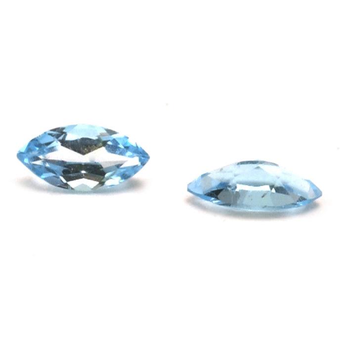 6mm x 3mm Marquise Faceted Genuine Swiss Blue Topaz - Otto Frei
