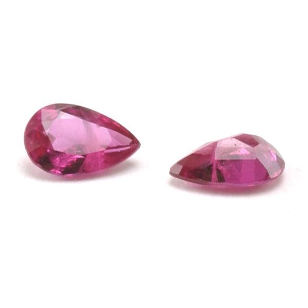 6mm x 4mm Pear Faceted Genuine Ruby - Otto Frei