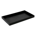 Vassoio multiuso nero in similpelle per gioielli, con superficie goffrata, profondo 1" x 14-3/4" x 8-1/4