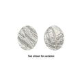 Cabochon ovale véritable en météorite de Muonionalusta, 12 mm x 10 mm