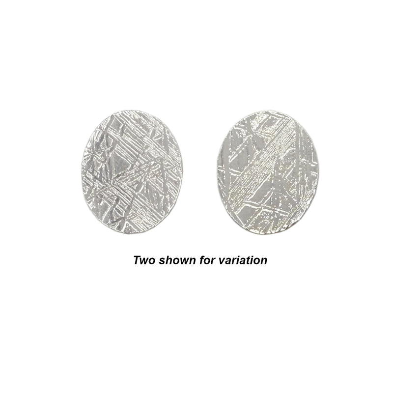 Oval Genuine 14mm x 10mm Muonionalusta Meteorite Cabochon