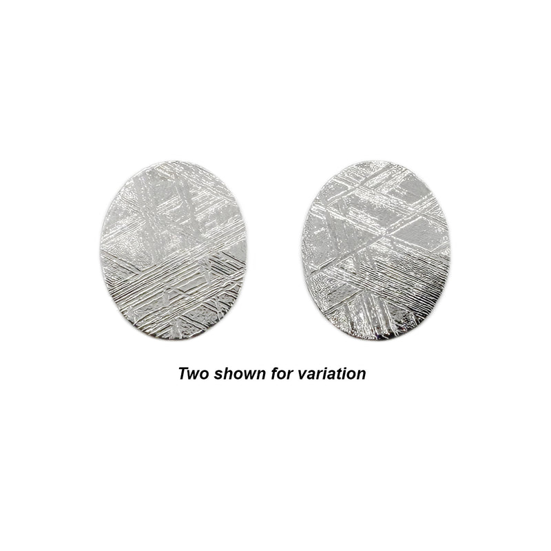 Oval Genuine 16mm x 12mm Muonionalusta Meteorite Cabochon