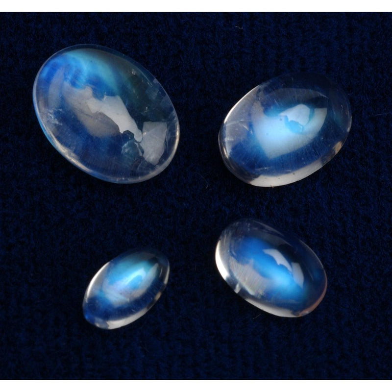 AAA Quality Oval Rainbow Moonstone Cabochons
