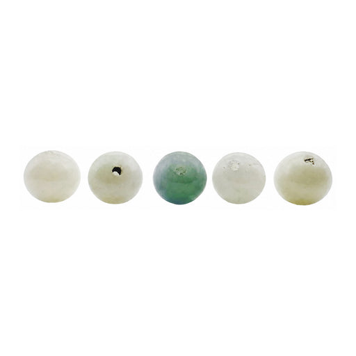 Confezione in svendita da 5 perle di giadeite semiperforate da 7.5mm