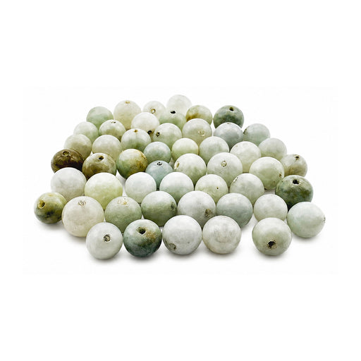 Confezione in svendita da 50 perle di giadeite perforate da 7mm-10mm