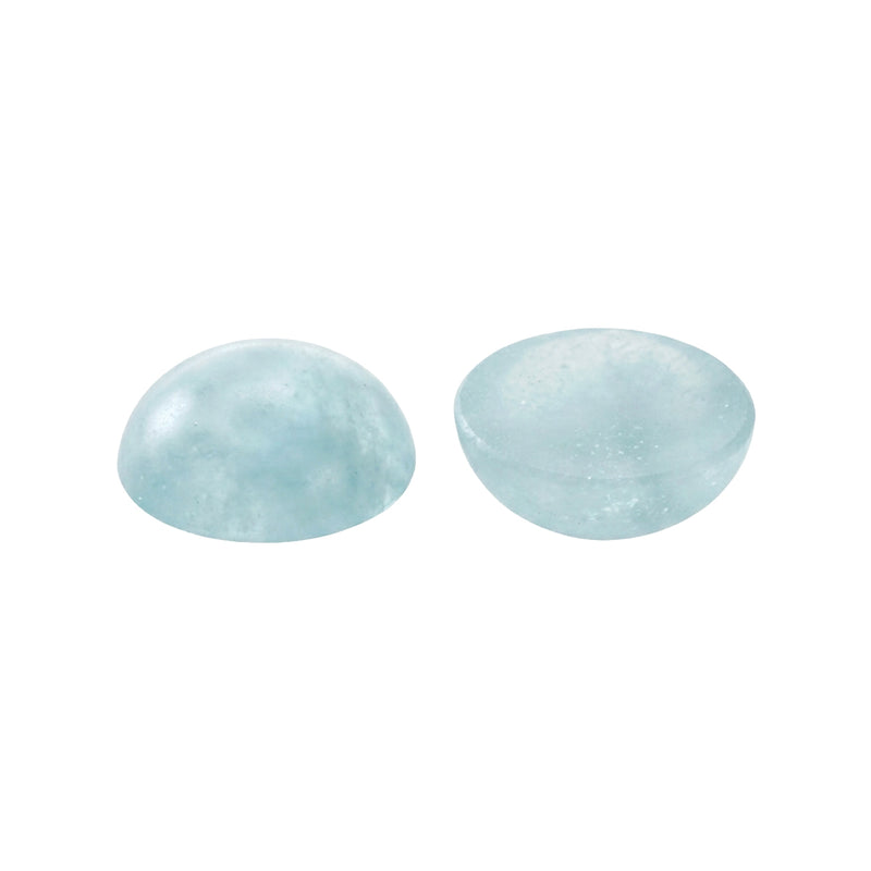 Closeout Round Genuine 9mm Aquamarine Cabochon