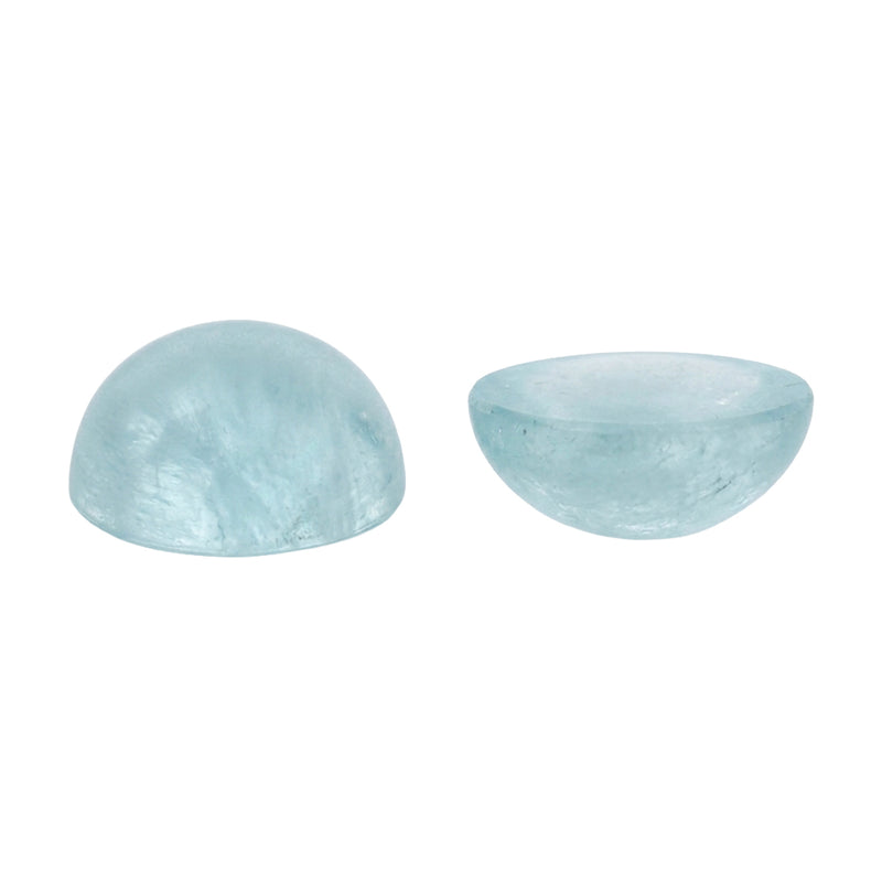 Closeout Round Genuine 10mm Aquamarine Cabochon