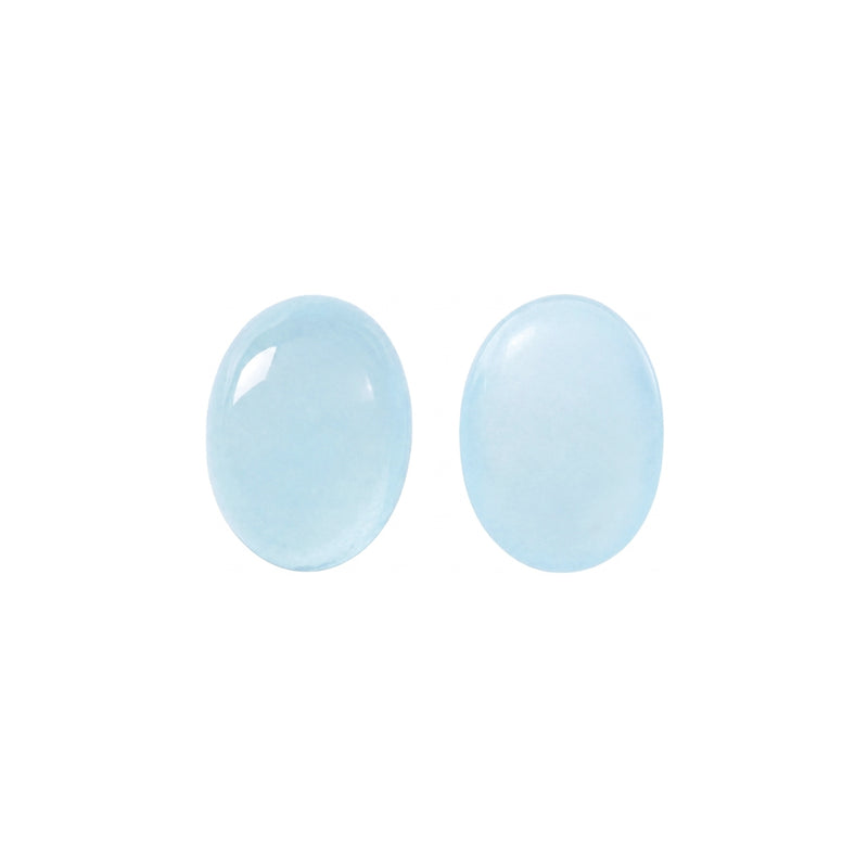 Closeout Oval Genuine 8mm x 6mm Aquamarine Cabochon