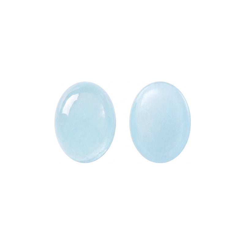 Closeout Oval Genuine 9mm x 7mm Aquamarine Cabochon