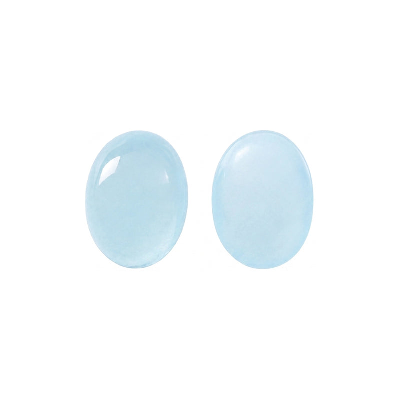 Closeout Oval Genuine 10mm x 8mm Aquamarine Cabochon