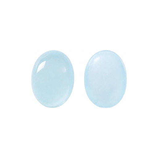 Cabochon ovale en aigue-marine véritable de 11 mm x 9 mm – fin de série