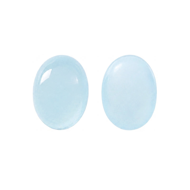 Closeout Oval Genuine 12mm x 10mm Aquamarine Cabochon