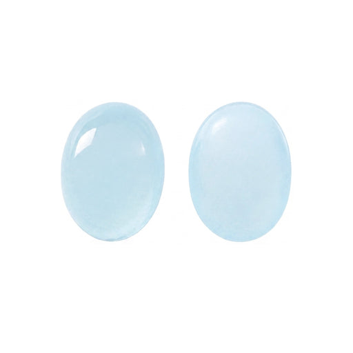 Cabochon ovale en aigue-marine véritable de 12 mm x 10 mm – fin de série