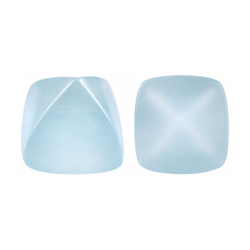 Closeout Pyramid Cushion 10mm Aquamarine Cabochon