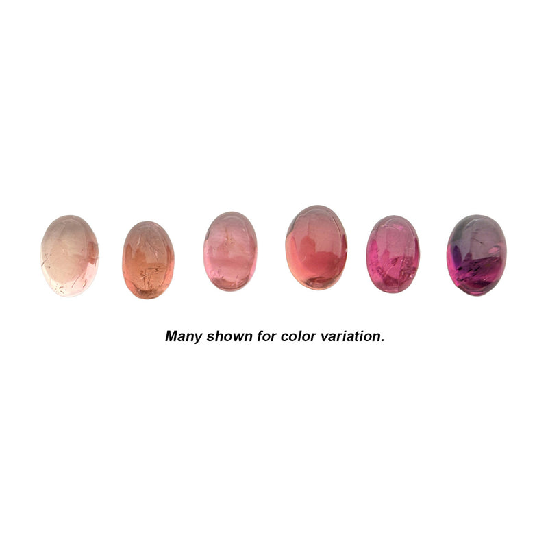 Closeout Pink Tourmaline 6mm x 4mm Cabochon
