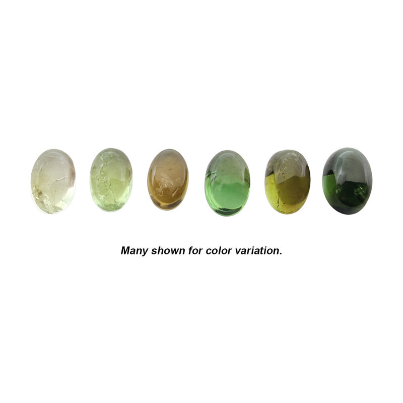 Sonderangebot: Grüner Turmalin, 6 mm x 4 mm Cabochon