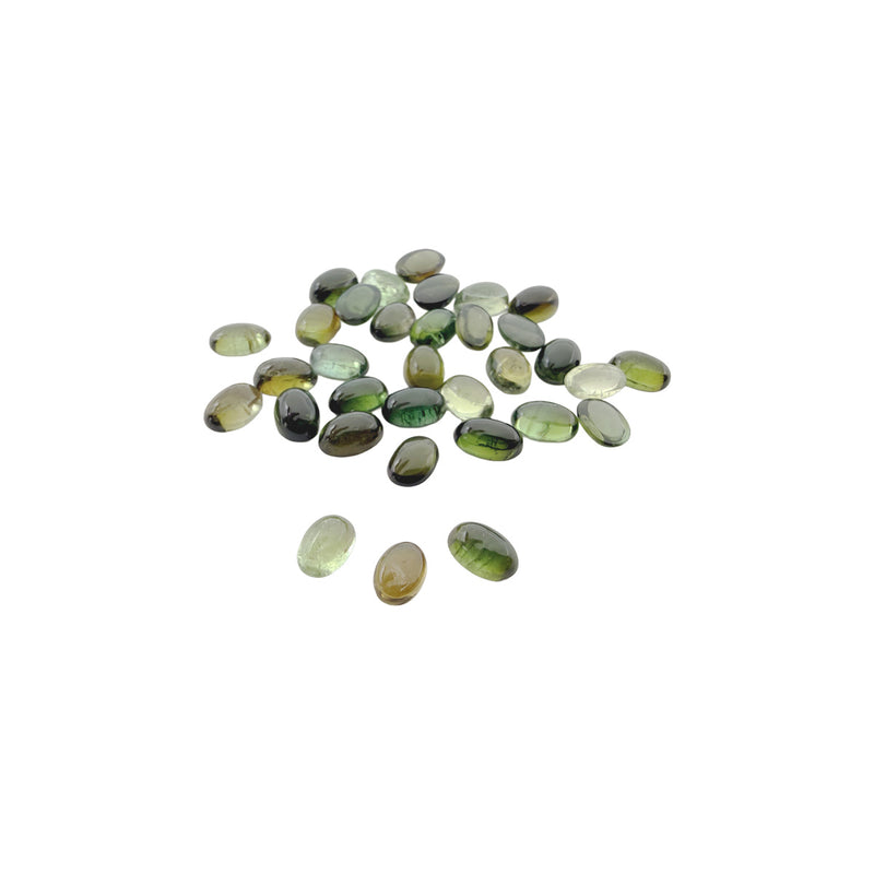 Sonderangebot: Grüner Turmalin, 6 mm x 4 mm Cabochon