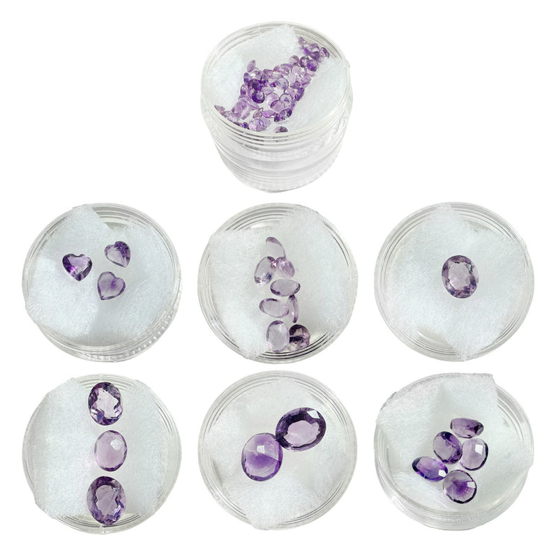 Ausverkaufs-Set mit facettiertem Amethyst